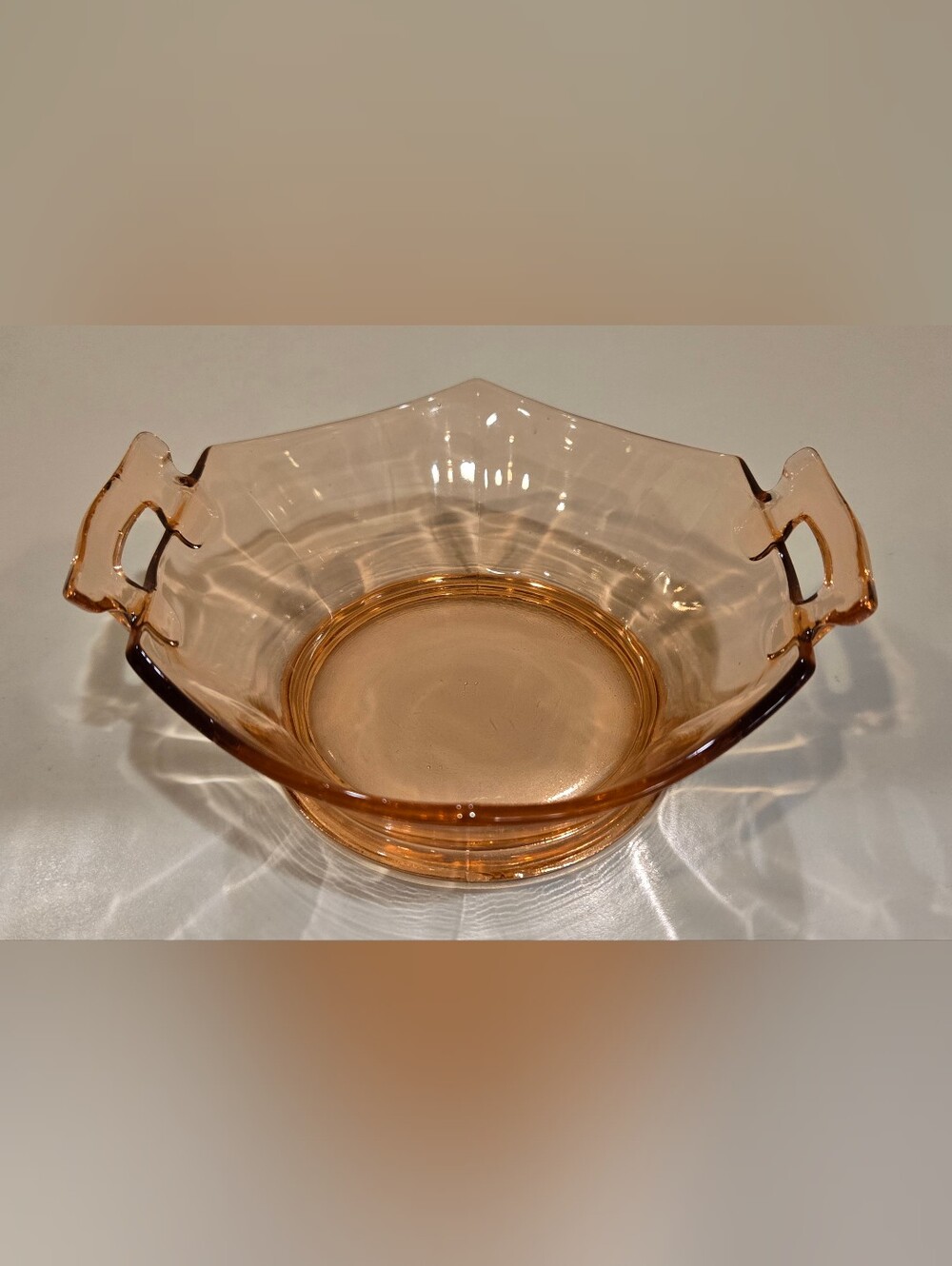 Vintage  Imperial Glass Molly Pattern epression Glass Serving Bowl with Handles